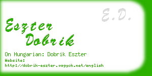 eszter dobrik business card